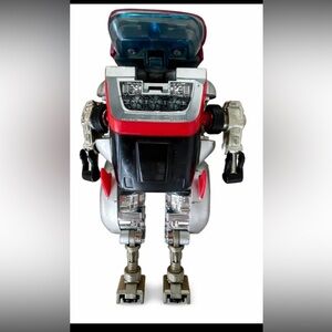 Vintage Bandai Japan Transforming Robot Diecast Metal 1980s Red Black Silver
